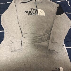The North Face Gray Hoodie and Joggers Set